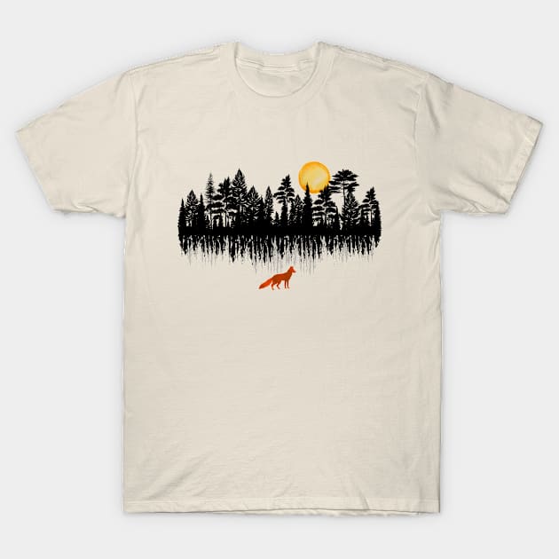 Fox in the woods T-Shirt by Andreeastore  